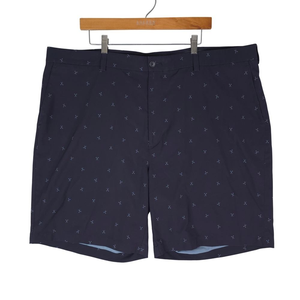 Roundtree & Yorke Performance Golf Shorts Mens 46B Navy Blue Stretch Golf Club